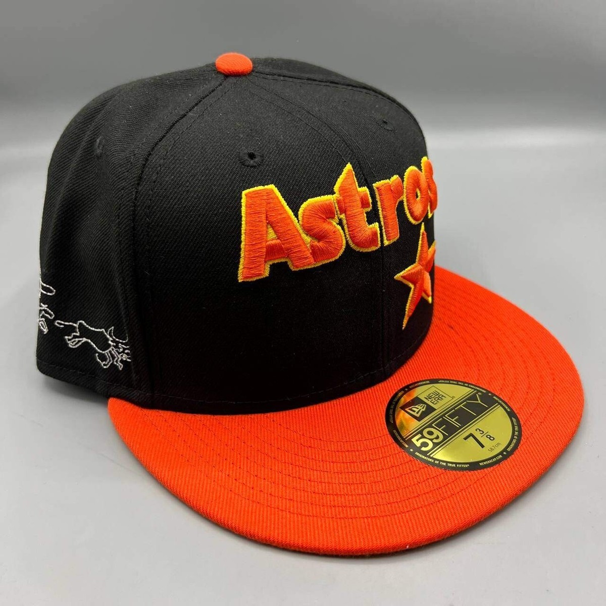 59fifty ヒューストン・アストロズ カスタムキャップ 7 3/8 Houston Astros Hat Men 7 3/8 Black Yellow 59Fifty New Era MLB