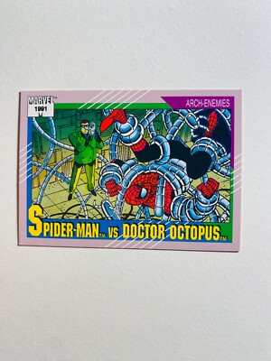 1991 MARVEL IMPEL #105 SPIDER-MAN VS DR. OCTOPUS NM-MT CARD