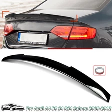 FOR 08-12 AUDI A4 B8 M4 STYLE S4 RS4 DUCKBILL GLOSS BLACK TRUNK SPOILER WING LID