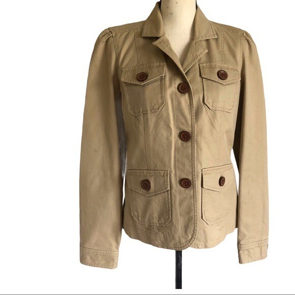 Gap Tan Kharki Women Cargo Blazer Size 10 UK