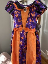 NEW Disney Dress Girls 11/12 Halloween Minnie Mouse Witch Purple Orange Costume