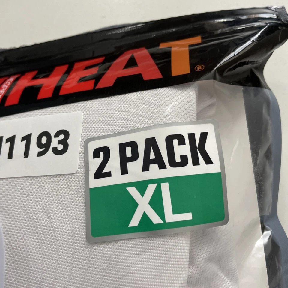 NOVO Top Masculino XL Manga Longa 32 Graus Heat Crew Neck Pacote com 2 Térmico Branco Cinza - Imagem 2 de 4