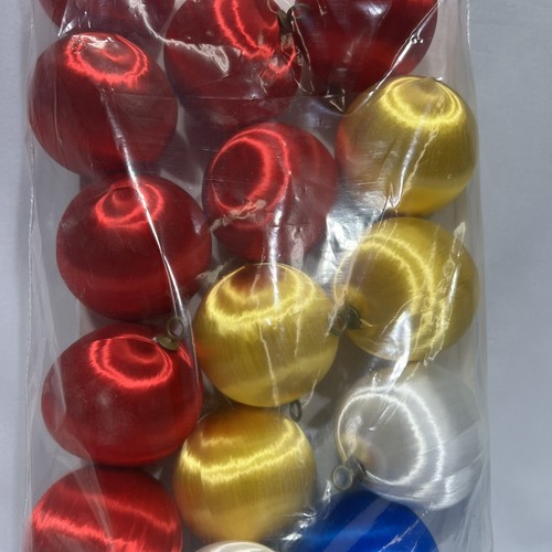 Vintage Rauch 18ct Satin Styrofoam Ball Christmas Ornaments Sealed 2 1/2 inch - Picture 5 of 11