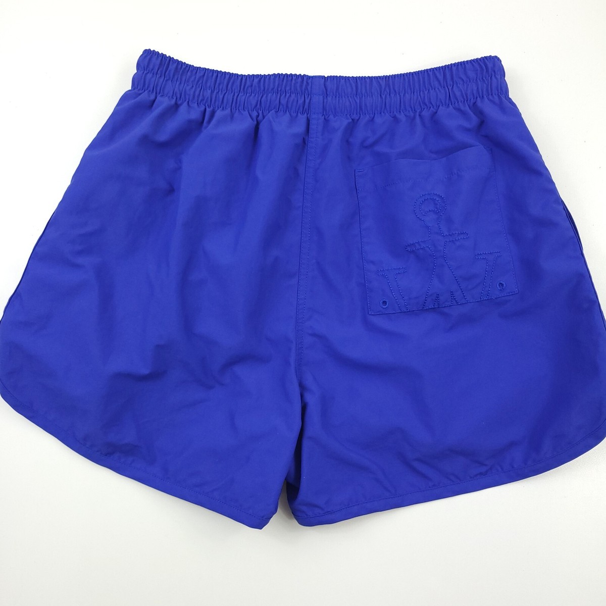 $385 JW Anderson JWA Logo Swim Shorts in Blue & Yellow Mens Size