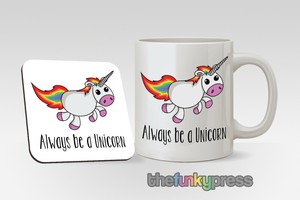 Always Essere Unicorno Tazza E Piattino Tazza Te Caffe Divertente Slogan Regalo Ebay