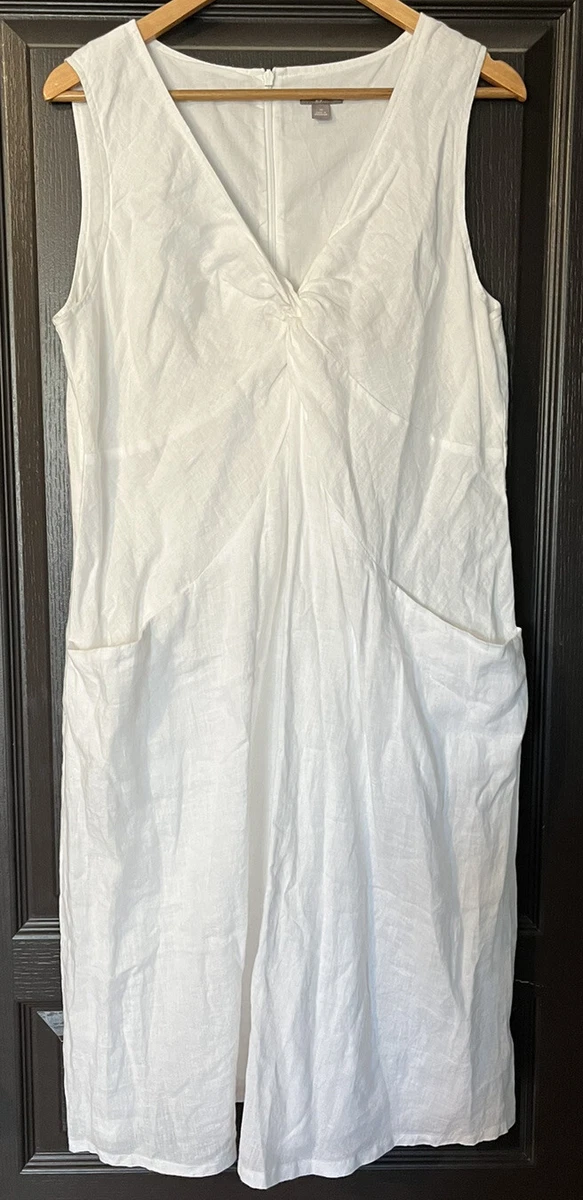 J jill white linen dress sale