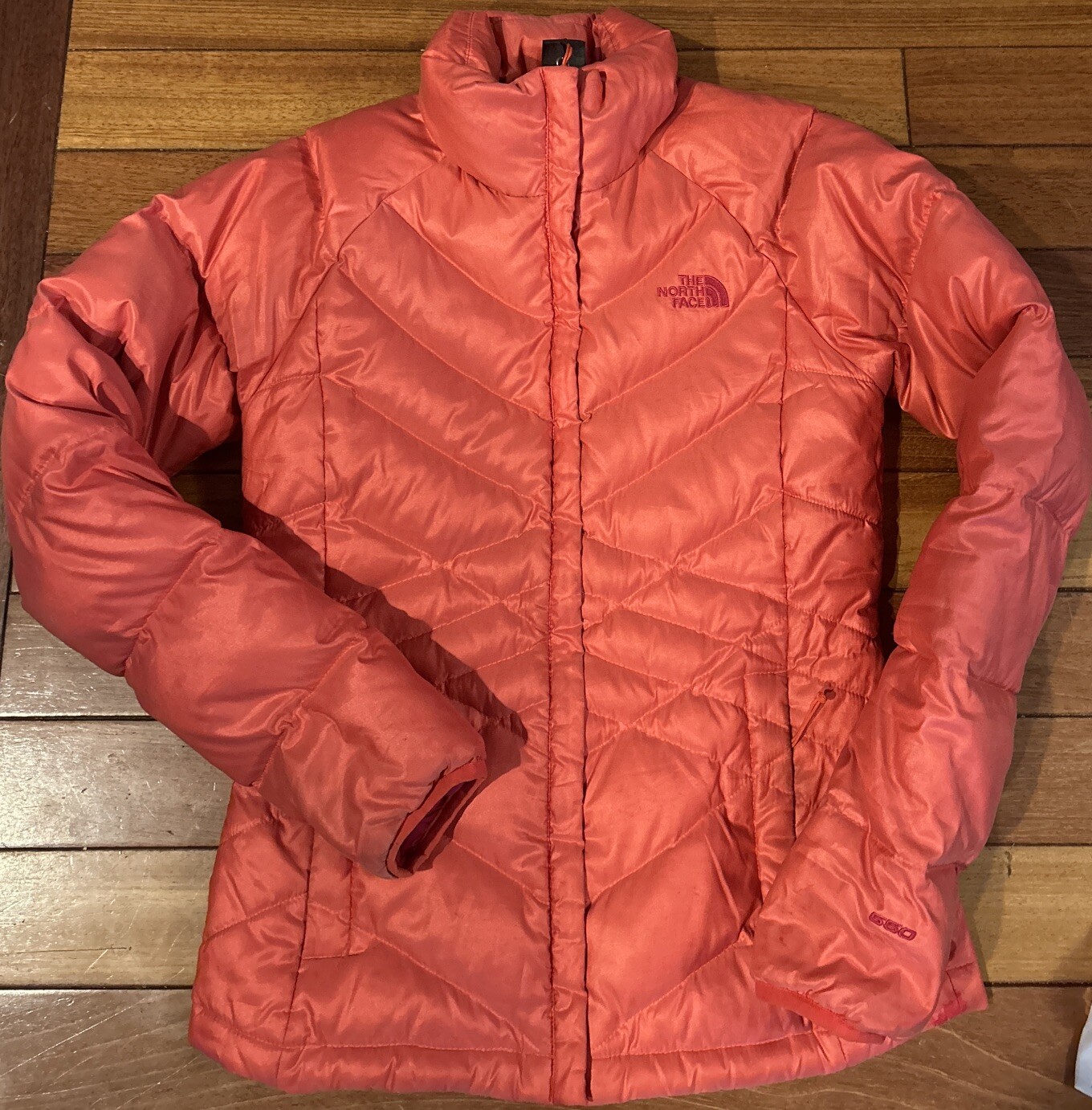 The North Face Womens Full Zip Jacket Lightweight Puffer Pink XS 550