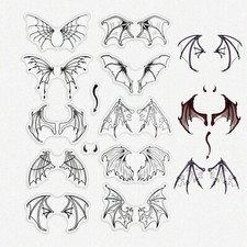 Gothic Bat Wings Clear Rubber Stamps, Silicone Seal for DIY Scrapbooking, Card M