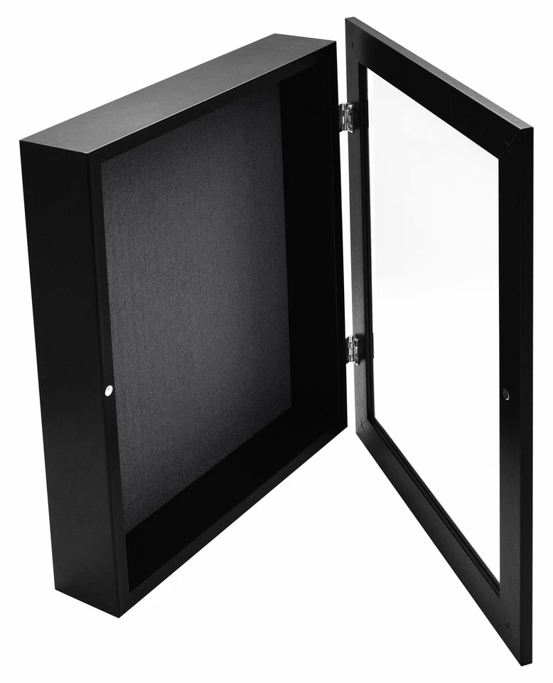 Caja de sombras 11x14 marco negro vitrina 2" pulgadas profundidad recuerdos premios medalla Foto 4 de 4