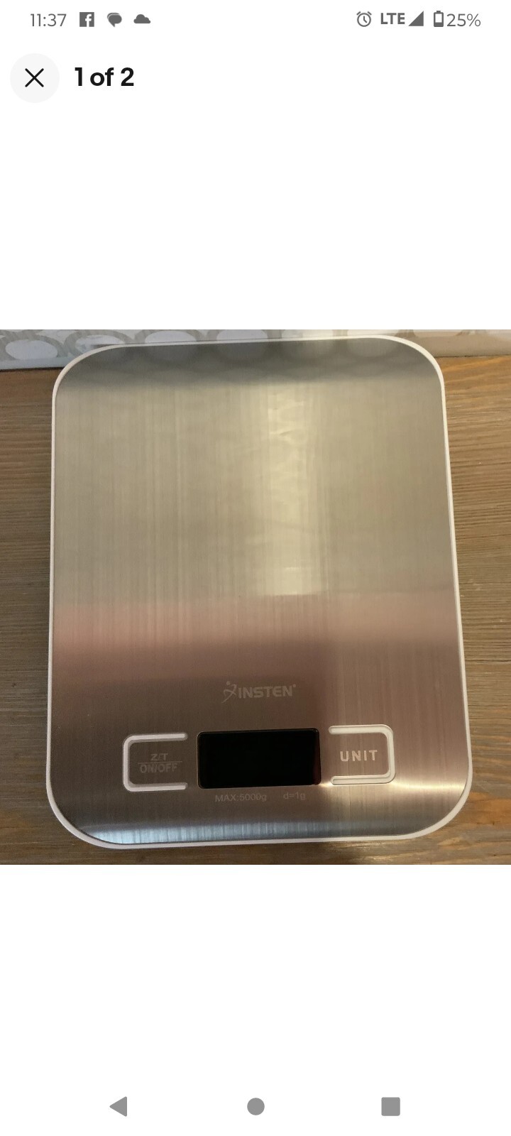 Silver Digital Kitchen Scale – Compact & Accurate 🌍-image