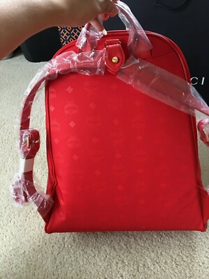 NWT MCM Large RED Nylon Logo Backpack NWT MCM Large Nylon Logo Backpack In Viva Red Msrp $ 725  main image 3