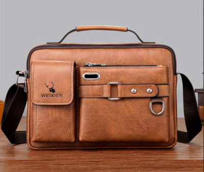WEIXIER Umhängetasche, Messenger Bag für Herren, Business-Umhängetasche, mit Kar