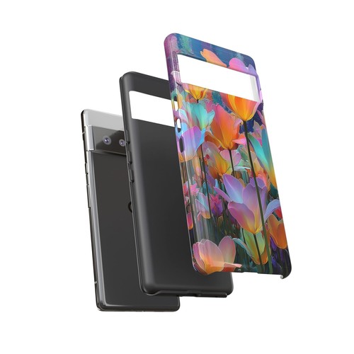 Iridescent Tulip Flowers - Phone Cover Case for iPhone, Galaxy, Pixel - 第 172/281 張圖片