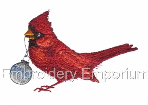 MACHINE EMBROIDERY DESIGNS USB VINTAGE CHRISTMAS CARDINALS COLL 4X4 5X7 6X10 8X8 - Picture 8 of 11