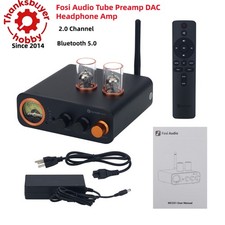 Fosi Audio MC331 4-in-1 HiFi Tube Preamp DAC Headphone Amp Bluetooth Power