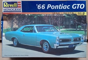 Vintage Sealed Inside Revell/Monogram 1966 Pontiac GTO Hardtop in 1/25th Scale.