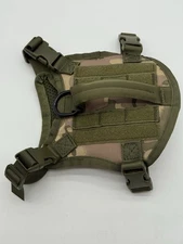 Tactical Dog Harness Size XS Military Style Vest w/ Handle & Clips Camo Green