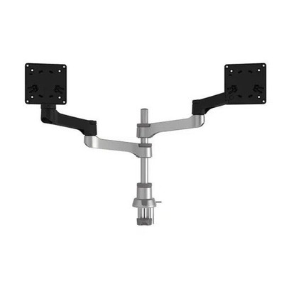 R-GO Tools Ergoguys Zepher 4 Desk Mount - Matte Silver, Black - RGOVLZE4TWSI