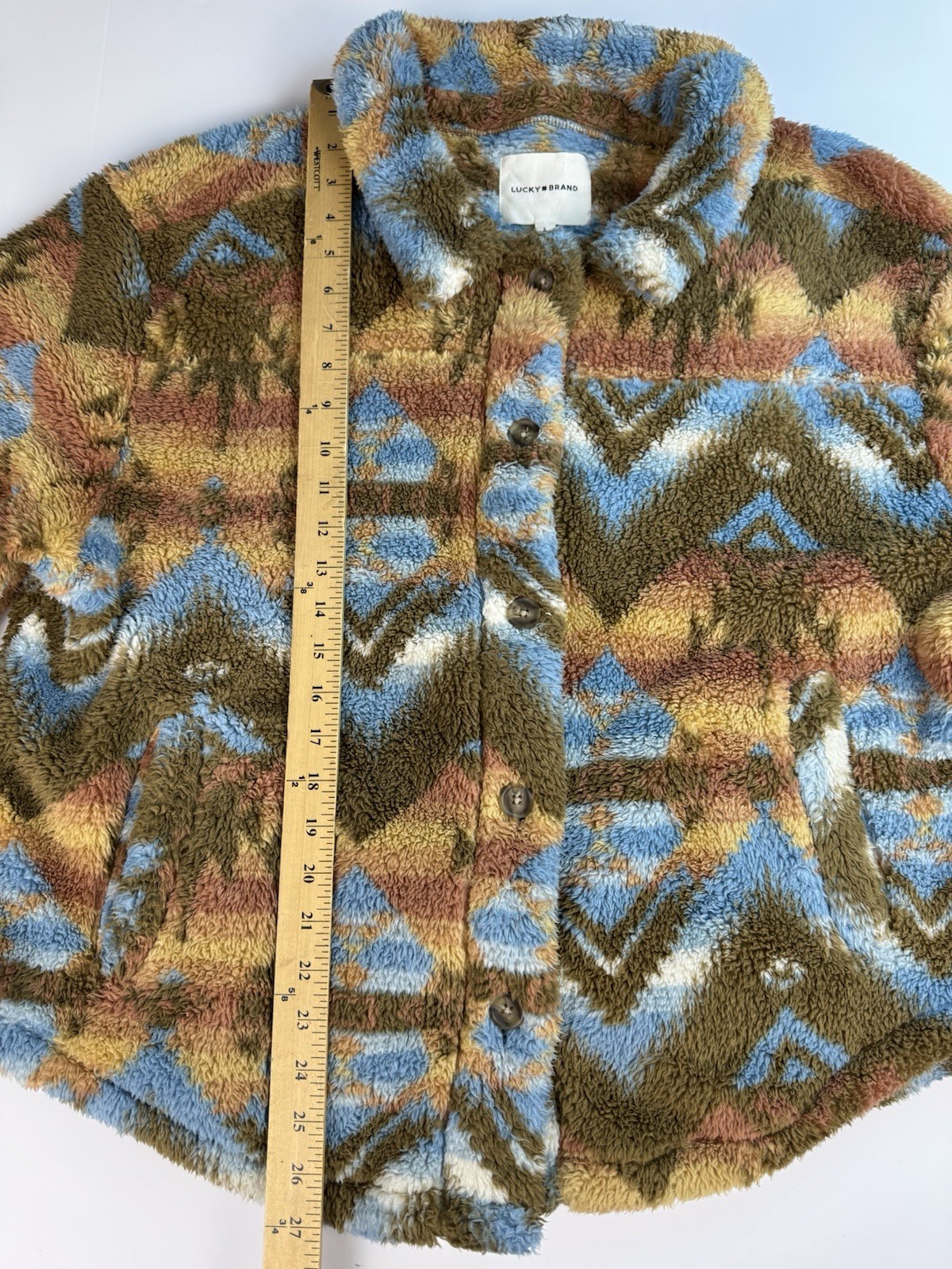 Lucky Brand Button Front Aztec Patterned High Pil… - image 9