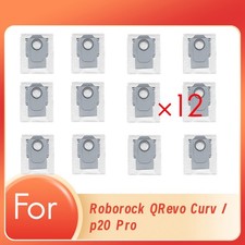 2X(12 Pcs Dust Bags for  QRevo Curv / P20 Pro Sweeper Accessories3460