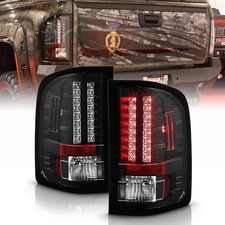 Black LED Tail Lights Brake Set for 2007-2013 Chevy Silverado 1500 2500HD 3500HD