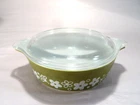 Vintage Pyrex Casserole Dish 471 Small Spring Blossom Crazy Daisy Lid 1pt READ*