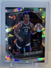 CHELSEA GRAY 2025 Panini WNBA Prizm CRACKED ICE #111 Las Vegas Aces
