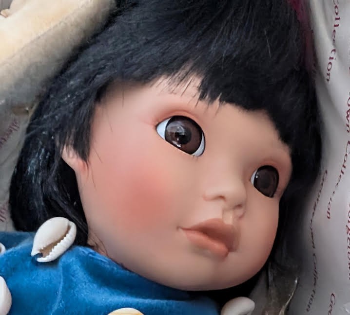 "Little Fawn's Papoose" Porcelain Doll by Carol Theroux  RARE