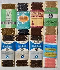 Lot of 8 Vintage Rick Rack Majesty Wright's Penimaid Nufashond TrimTex Coats