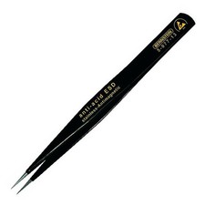 Image of Bernstein 5-077-13 SMD Tweezers 130mm Round Tapering Pointed ESD
