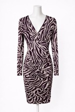 Pink Vanilla Zerba Print Bodycon Dress Size 8 Excellent Condition Party Occasion