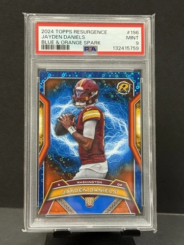 2024 Topps Resurgence Rookies Jayden Daniels #196 Blue & Orange Spark PSA 9 MINT