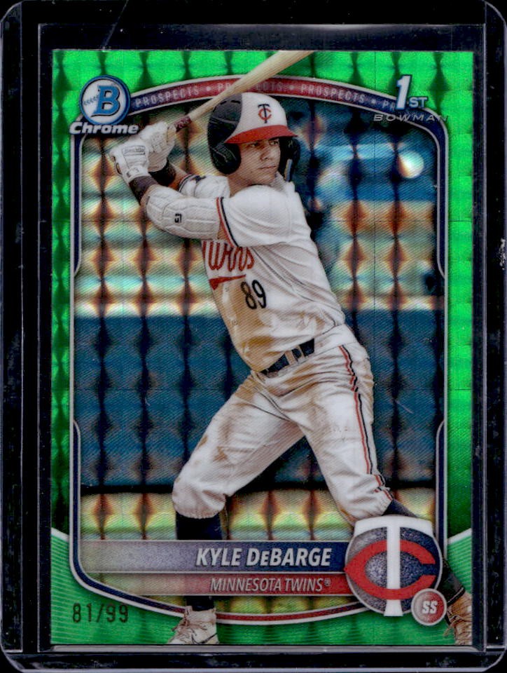 2025 Bowman Kyle DeBarge Chrome Green Geometric Refractor 1st #81/99