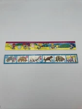 VTG Dinosaur +Skateboarding Ruler Centimeter Lenticular Movement 80s A7