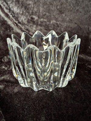 Orrefors Signed Fleur Crystal Bowl Vintage Small 3.25'' H x 4.75'' W