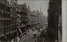 Birmingham West Midlands Corporation Street Busy Scene Horses Vintage Postcard