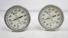 Weksler 3" Bimetallic 20-240°F Self-Indicating Thermometer NSN: 6685-00-782-5236