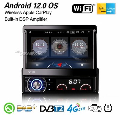 Android 12 Universal Single DIN Autoradio Navi DAB+GPS Radio CarPlay DSP WiFi