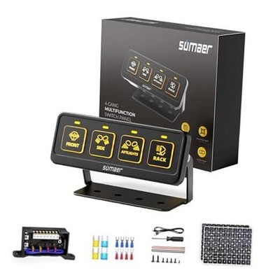 4 Gang Wireless Switch Panel,Multifunction Remote Switch Panel wireless 4 gang