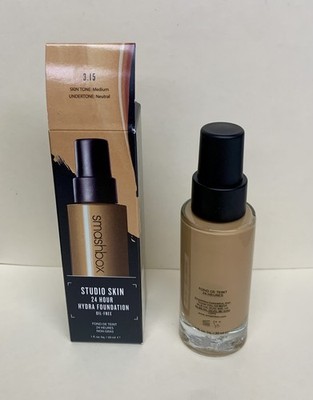 Smashbox Studio Skin 24 Hour Oil-Free  Foundation 3.15 Medium Neutral 1 oz New