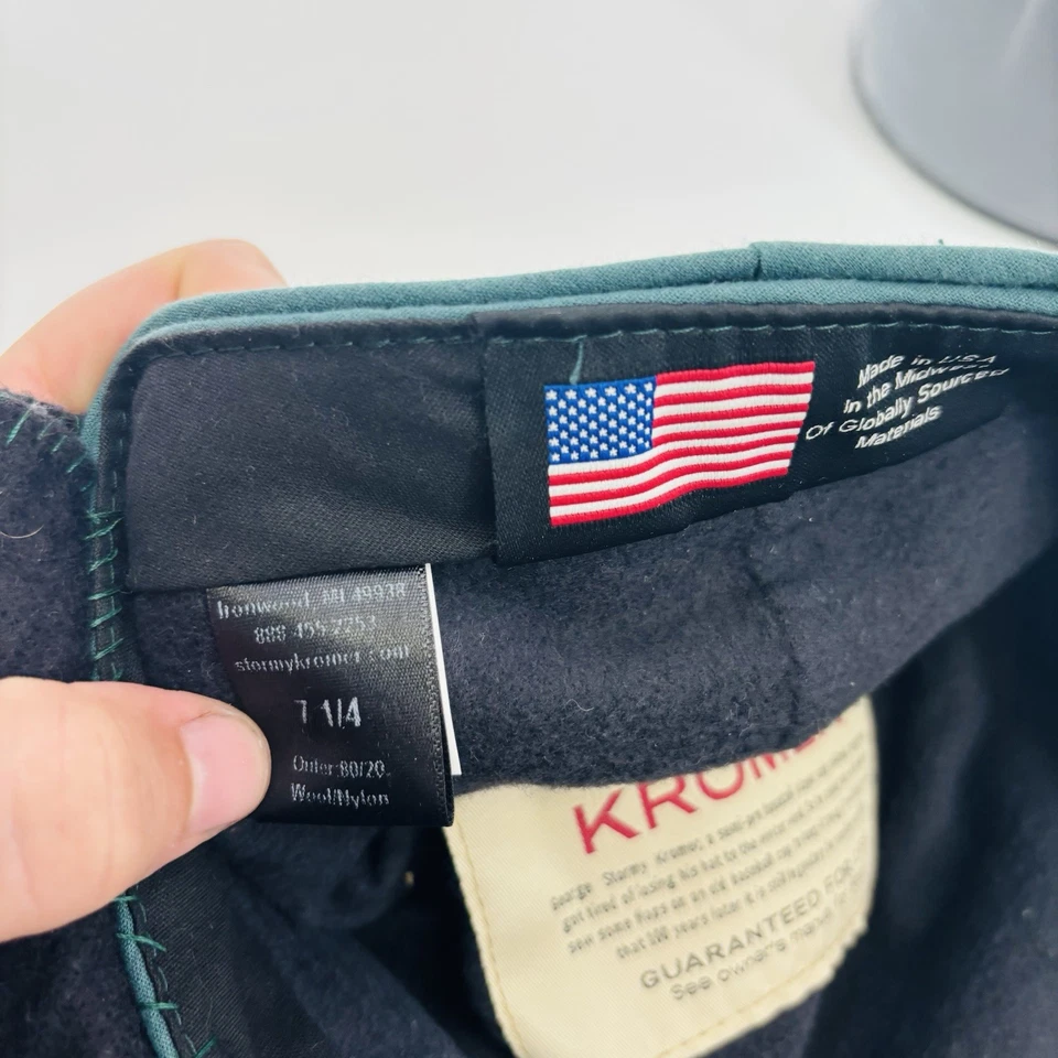 Gorra para mujer Stormy Kromer The Petal Pusher 50360 lana verde 7 1/4 EE. UU. Mackinaw Foto 3 de 4