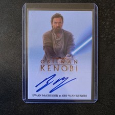Star Wars Ewan McGregor Autograph Obi-Wan Kenobi Custom Anthentic on Card