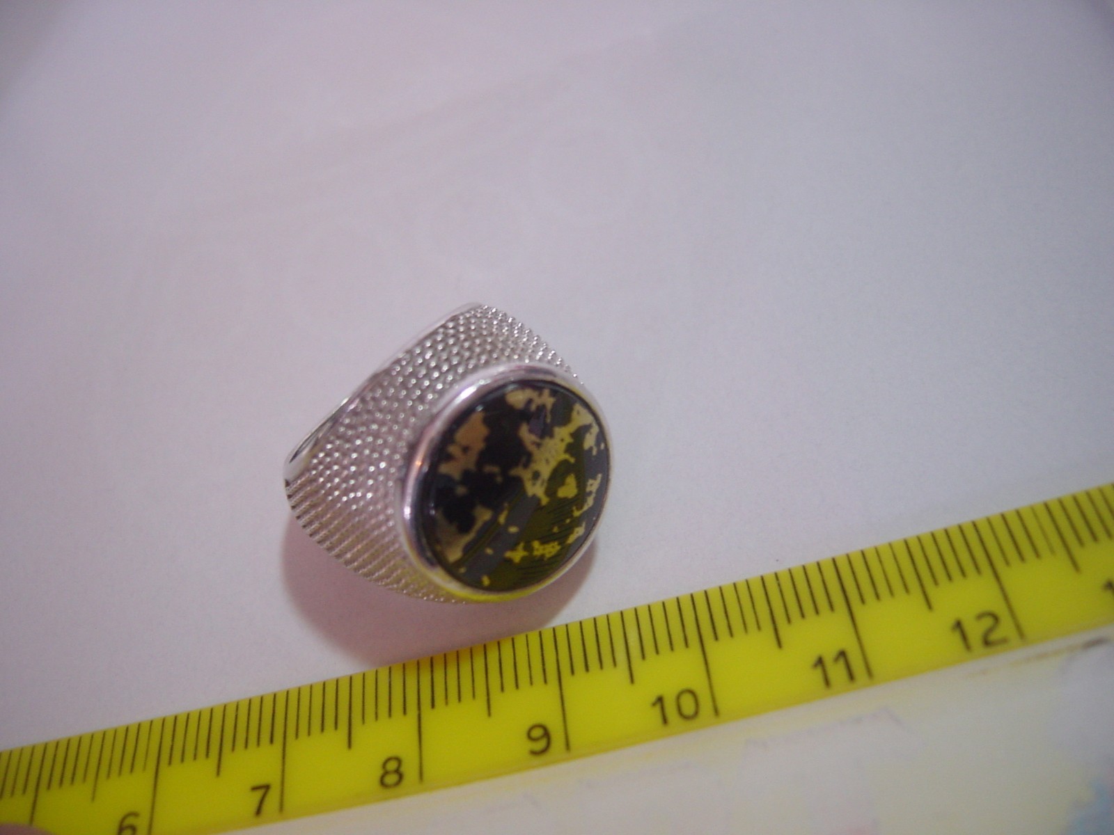 SOLID SILVER HEAVY RING-SUPERB GENUINE "NATURAL" … - image 16