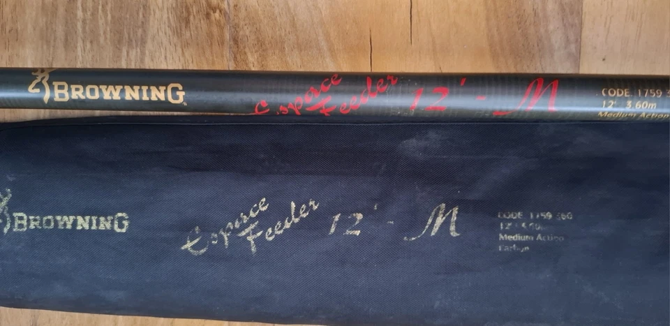 Browning Feeder Fishing Rod Espace 12ft 3 Piece Cork Handle Coarse Medium Action - Image 2 of 4