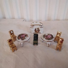 Vintage Collection of Miniature Limoges France Porcelain Furniture.