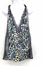 Victoria's Secret Slip Lingerie Dress Lace Animal Print Size Medium