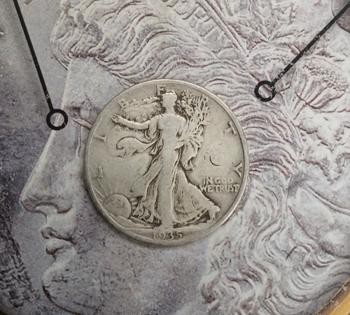 Silver 1935 S Rare Date Walking Liberty Half Dollar  good looking coin  TP-10713