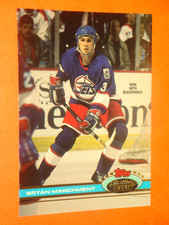 Bryan Marchment - 1991 Topps Stadium Club Hockey card #384 - Chicago Blackhawks