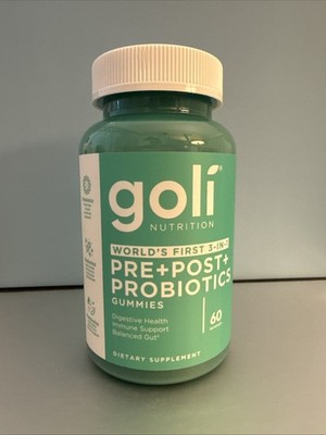 GOLI - Pre+Post+Probiotics Gummies 60 Count Dietary Supplement