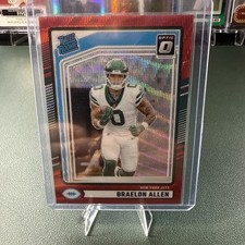 2024 Panini DonrussRated Rookie Braelon Allen #306 Optic Preview Red Wave Prizm 